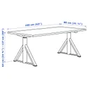 IKEA IDÅSEN ІДОСЕН, стіл регульований, коричневий/темно-сірий, 160x80 см 392.810.04 фото thumb №8