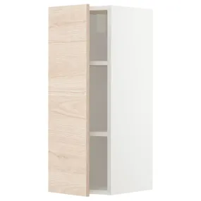 IKEA METOD МЕТОД, шафа навісна із полицями, білий / АСКЕРСУНД під світлий ясен, 30x80 см 394.613.64 фото
