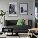 IKEA LILLEHEM ЛИЛЛЕХЕМ, 2-местный модульный диван, Окрашенное дерево темно-серого цвета 994.712.61 фото thumb №2