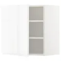 IKEA METOD МЕТОД, навесной шкаф с полками, белый / Воксторп глянцевый / белый, 60x60 см 294.578.38 фото thumb №1