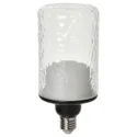 IKEA MOLNART МОЛНАРТ, светодиодная лампочка E27 150 лм, Стекло в форме трубки прозрачное / узорчатое, 90 мм 505.601.88 фото thumb №1