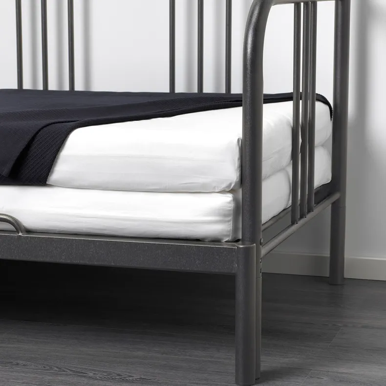 IKEA FYRESDAL ФИРЕСДАЛЬ, каркас кровати-кушетки, черный, 80x200 см 204.243.62 фото №7