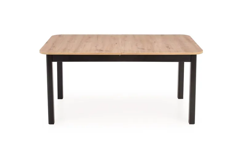 Кухонний стіл розкладний HALMAR FLORIAN 160-228x90 см, стільниця - дуб артисан, ніжки - чорні фото №1