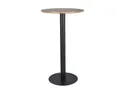 Барний стіл SIGNAL BT005, 60 см, матовий чорний, дуб артізан фото thumb №1