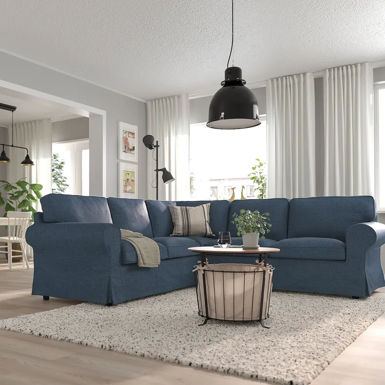 IKEA EKTORP ЕКТОРП, кутовий диван, 4-місний, Кіланда темно-синій 295.089.89 фото №2