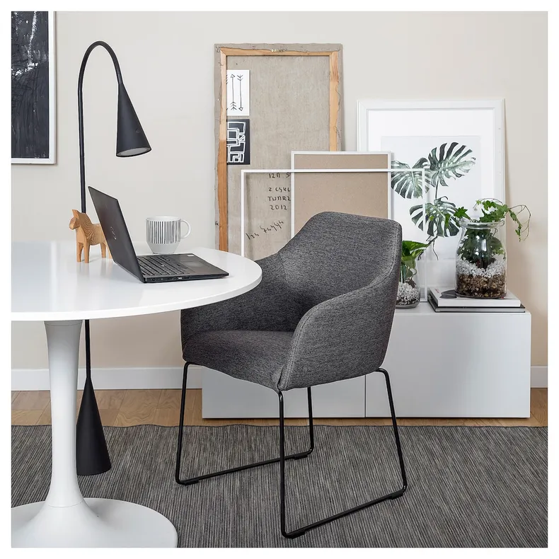 IKEA TOSSBERG ТОССБЕРГ, стул, черный / серый металл 904.353.24 фото №3