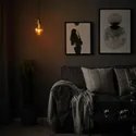 IKEA JÄLLBY ЭЛЛЬБИ / MOLNART МОЛНАРТ, подвесной светильник с лампочкой, Латунь / колокольчик в форме бронзы прозрачное стекло 894.912.26 фото thumb №3