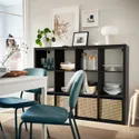 IKEA KALLAX КАЛЛАКС, стелаж, чорно-коричневий, 112x147 см 204.099.36 фото thumb №2