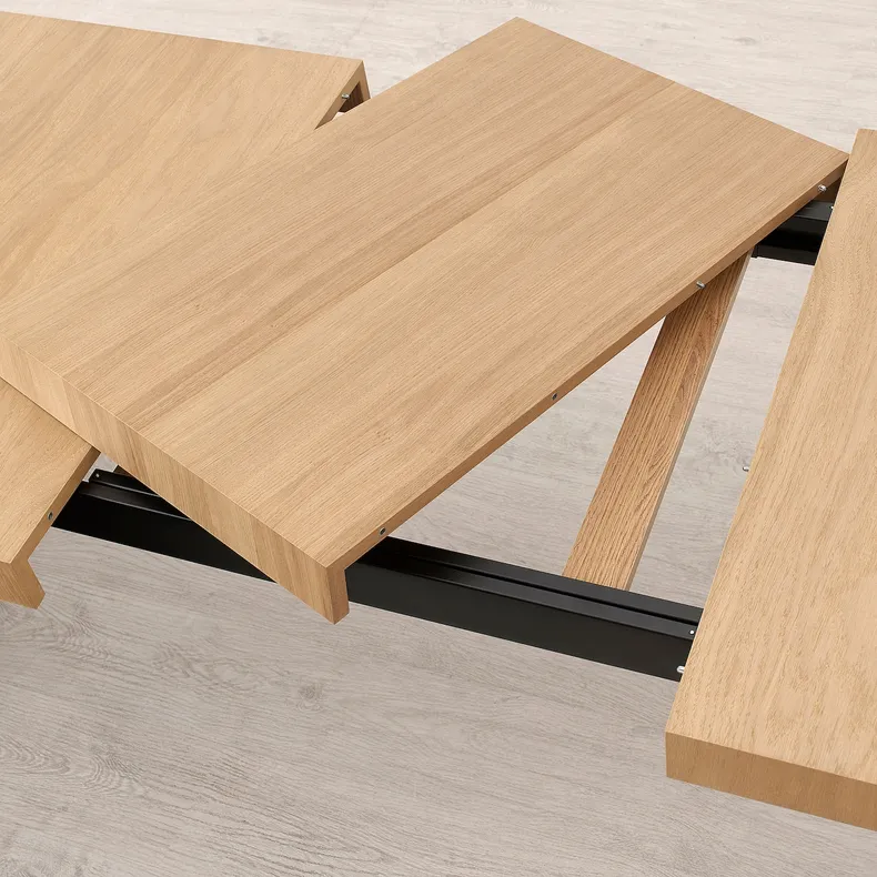 IKEA TARSELE ТАРСЕЛЕ, розкладний стіл, okl дуб / чорний, 150 / 200x80 см 705.813.59 фото №4