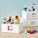IKEA BYGGLEK БЮГГЛЕК, коробка LEGO® з кришкою, 3 шт, білий 703.721.86 фото thumb №5