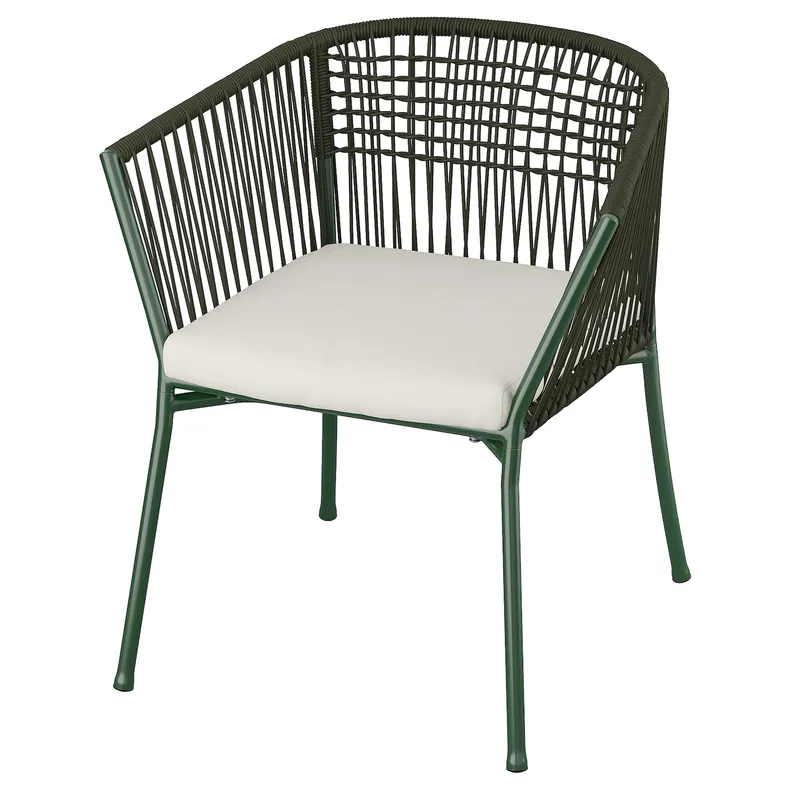 IKEA SEGERÖN СЕГЕРЁН, садовое кресло, темно-зеленый / Фрёзен / Дувхольмен бежевый 194.948.41 фото №1