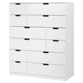 IKEA NORDLI НОРДЛІ, комод, 12 шухляд, білий, 120x145 см 992.394.89 фото