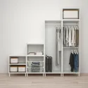 IKEA PLATSA ПЛАТСА, гардероб с 6 дверями, белый / фонен белый, 240x57x231 см 394.253.52 фото thumb №3