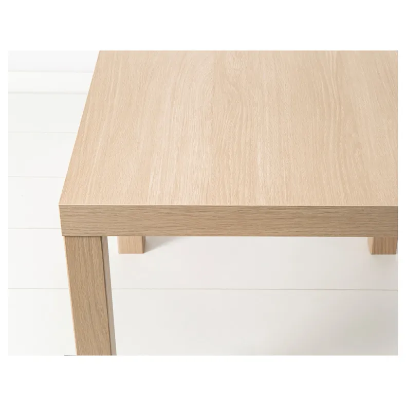 IKEA LACK ЛАКК, придиванный столик, белый крашеный дуб, 55x55 см 703.190.28 фото №6