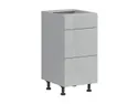 BRW Базовый шкаф для кухни Top Line 40 см с ящиками плавного закрывания серый глянец, серый гранола/серый глянец TV_D3S_40/82_2STB/STB-SZG/SP фото thumb №2