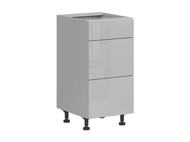 BRW Базовый шкаф для кухни Top Line 40 см с ящиками плавного закрывания серый глянец, серый гранола/серый глянец TV_D3S_40/82_2STB/STB-SZG/SP фото №2