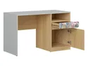 Письмовий стіл BRW Nandu, 120х57 см, світло-сірий / дуб польський / білий глянець / наклейка BIU1D1S-JSZ/DP/BIP/SCR фото thumb №3