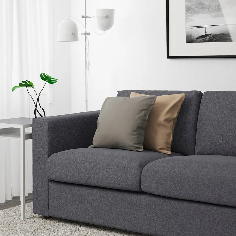 IKEA VIMLE ВІМЛЕ, 3-місний диван, Гарматний середньо-сірий 793.990.30 фото №4