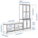 IKEA HAVSTA ХАВСТА, комбінація шафа для ТВ, скляні дверц, білий, 241x47x212 см фото thumb №4