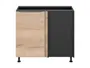 BRW Sole L6 правый кухонный угловой шкаф дуб галифакс натур билдс 110x82 см, Черный/дуб галифакс натур FM_DNW_110/82/65_P/B-CA/DHN фото