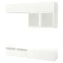 IKEA BESTÅ БЕСТО, комбінація шаф для тв/скляні дверц, білий/ЛАППВІКЕН білий прозоре скло, 240x42x231 см 494.121.65 фото