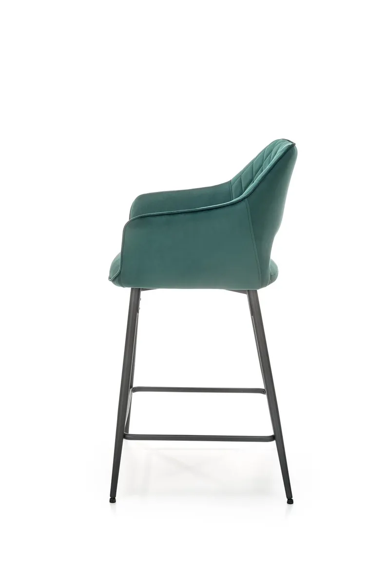 Барний стілець HALMAR H107 хокер темно-зелений фото №3