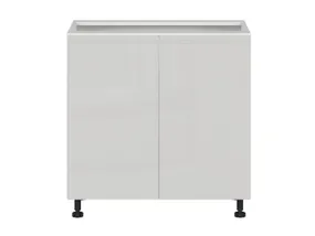 BRW Базовый шкаф для кухни Sole 80 см двухдверный светло-серый глянец, альпийский белый/светло-серый глянец FH_D_80/82_L/P-BAL/XRAL7047 фото