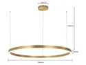 BRW Подвесной светодиодный светильник Midway 80 см с изменяемым цветом света золото 094595 фото thumb №3
