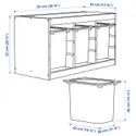 IKEA TROFAST, стеллаж для мусорных контейнеров, Светлая сосна, окрашенная в белый/белый цвет, 93x44x52 см 095.749.42 фото thumb №4