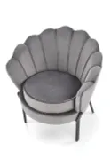 Мягкое кресло HALMAR ANGELO серый/черный фото thumb №9