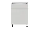 BRW Правосторонний кухонный шкаф Sole 60 см с ящиком soft-close светло-серый глянец, альпийский белый/светло-серый глянец FH_D1S_60/82_P/STB-BAL/XRAL7047 фото thumb №1