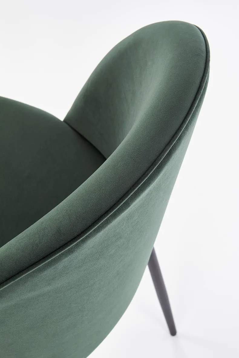 Кухонный стул бархатный HALMAR K314 Velvet, темно-зеленый фото №3