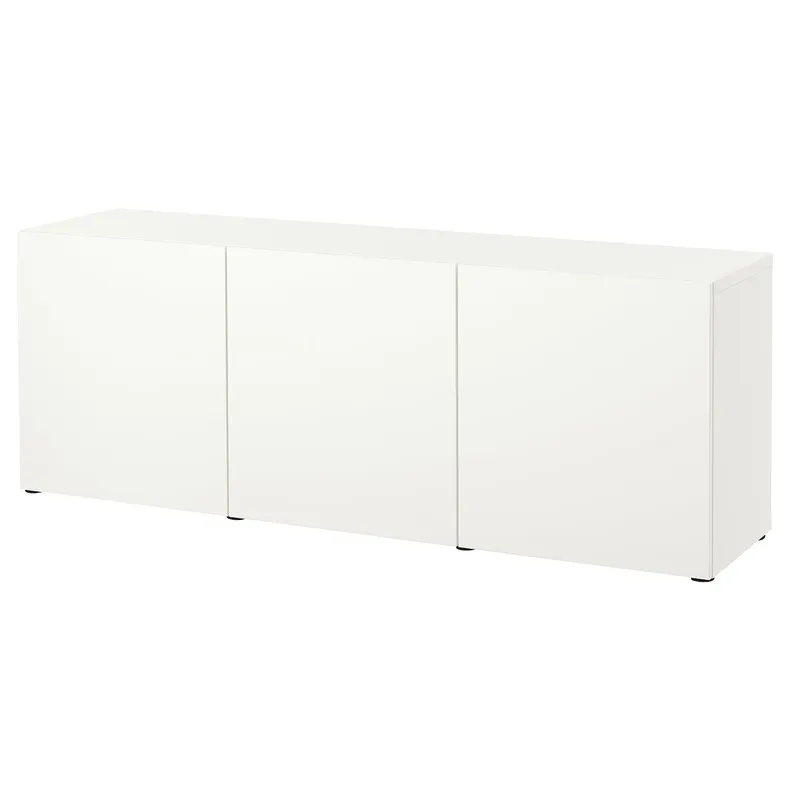 IKEA BESTÅ БЕСТО, комбинация для хранения с дверцами, белый / Лапвикен белый, 180x42x65 см 193.249.76 фото №1