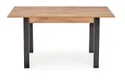 Обідній стіл розкладний HALMAR GINO 100-135x60 см, стільниця - дуб вотан, ніжки - чорні фото thumb №3