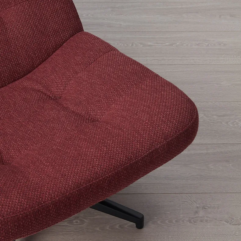 IKEA HAVBERG ХАВБЕРГ, крісло обертове, ЛЕЙДЕ червоно-коричневий 205.148.95 фото №6