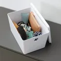 IKEA KUGGIS КУГГІС, коробка з кришкою, білий, 18x26x15 см 495.611.55 фото thumb №3