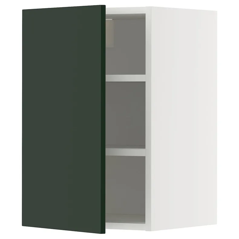 IKEA METOD МЕТОД, навесной шкаф с полками, белый/Гавсторп темно-зеленый, 40x60 см 195.575.60 фото №1