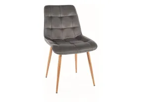 Кухонный стул SIGNAL CHIC D Velvet, Bluvel 14 - серый фото