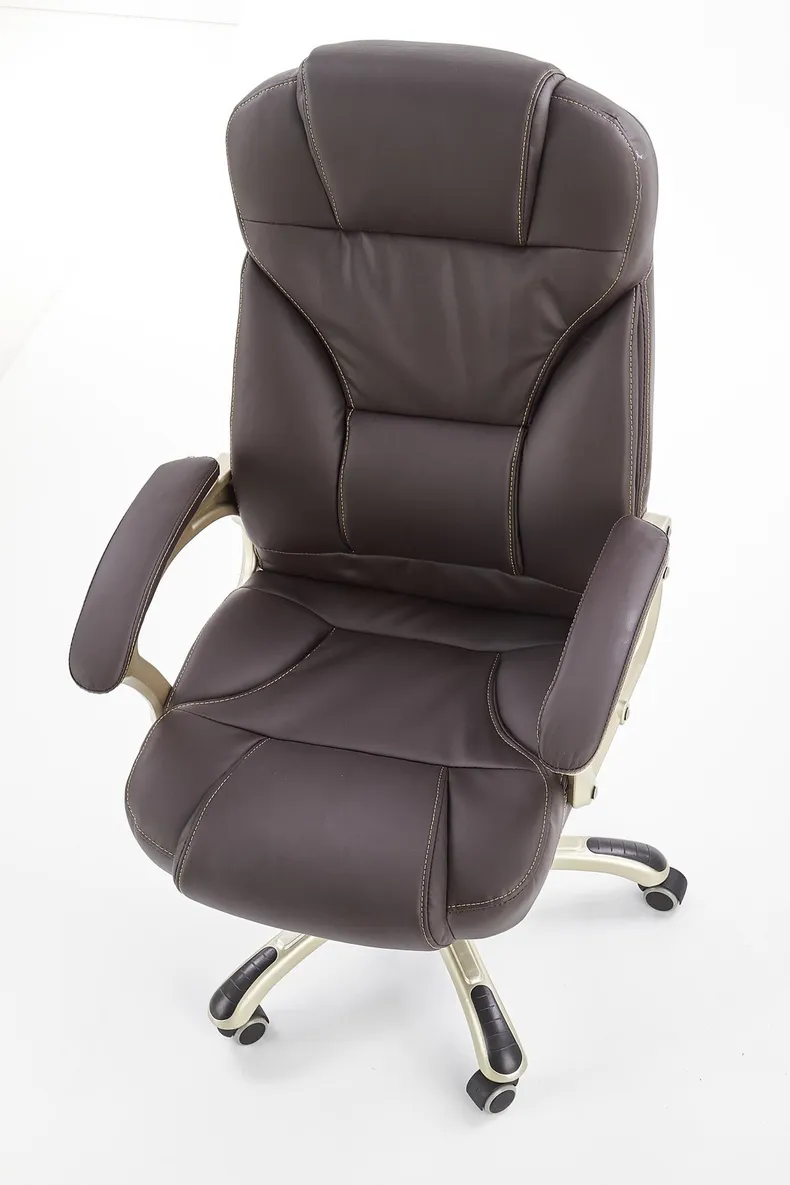 Кресло компьютерное офисное вращающееся HALMAR DESMOND, темно-коричневый фото №7