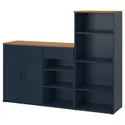 IKEA SKRUVBY СКРУВБЮ, шафа, чорно-синій, 180x140 см 895.613.37 фото thumb №1