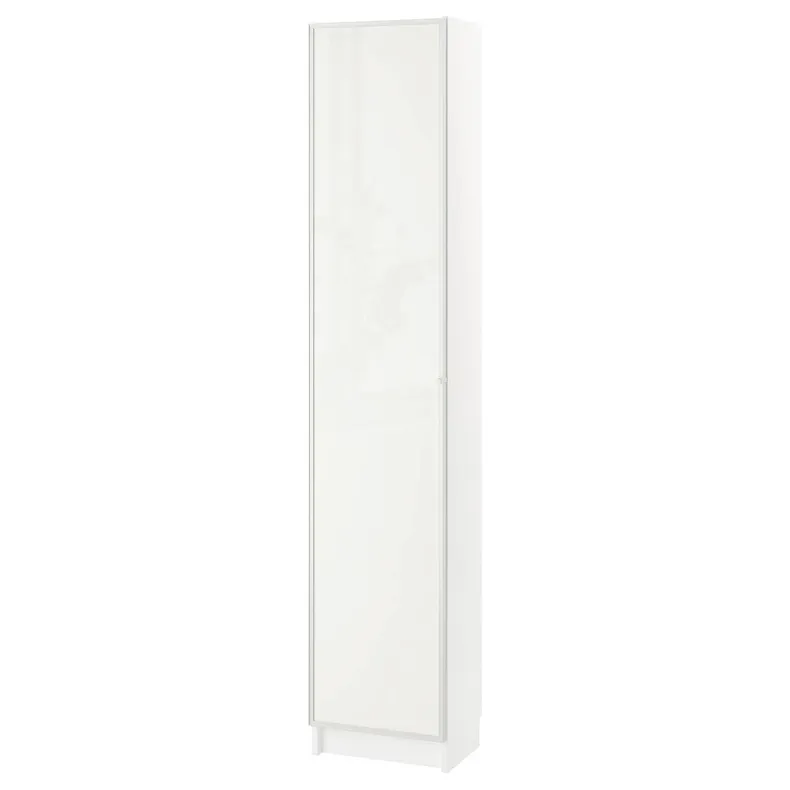 IKEA BILLY БІЛЛІ / HÖGBO ХЕГБУ, комбінація книжк шаф з склян дверц, білий, 40x30x202 см 894.944.23 фото №1