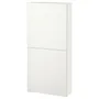 IKEA BESTÅ БЕСТО, шафа навісна із 2 дверцятами, білий / ЛАППВІКЕН білий, 60x22x128 см 594.219.61 фото