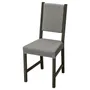 IKEA STEFAN СТЕФАН, стілець, коричнево-чорний / КНІСА сірий / бежевий 805.120.87 фото