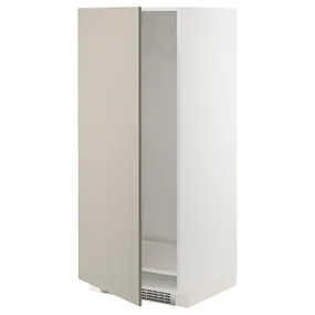 IKEA METOD МЕТОД, висока шафа для холодильнка / морозил, білий / стенсундський бежевий, 60x60x140 см 194.078.44 фото