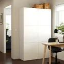 IKEA BESTÅ БЕСТО, комбинация для хранения с дверцами, белый / Сельсвикен глянцевый / белый, 120x42x193 см 190.575.29 фото thumb №3