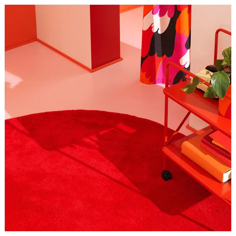 IKEA STOENSE СТОЕНСЕ, килим, короткий ворс, червоний, 195 см 505.623.66 фото №2