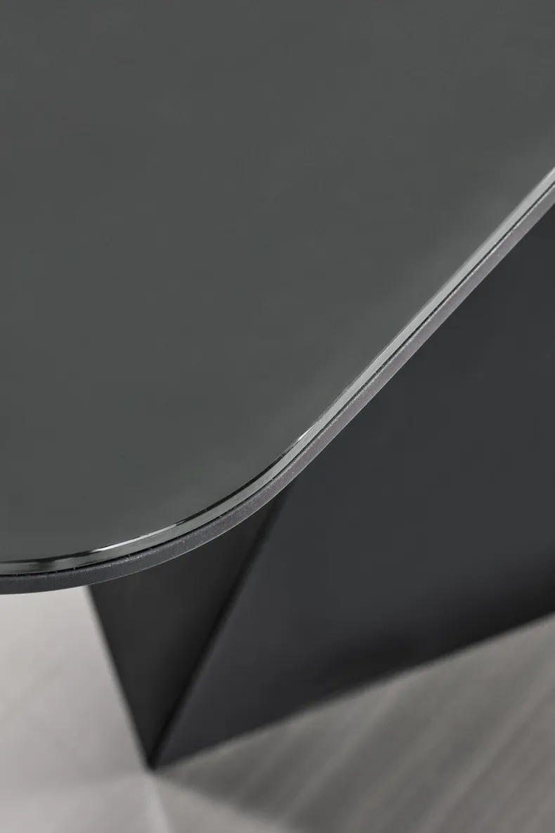 Обідній стіл розкладний HALMAR PATRIZIO 160-200x90 см, стільниця - темний ясен, ніжка - чорна фото №14