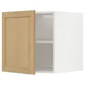 IKEA METOD МЕТОД, верхня шафа для холодильн / мороз кам, білий / ФОРСБАККА дуб, 60x60 см 795.093.16 фото thumb №1