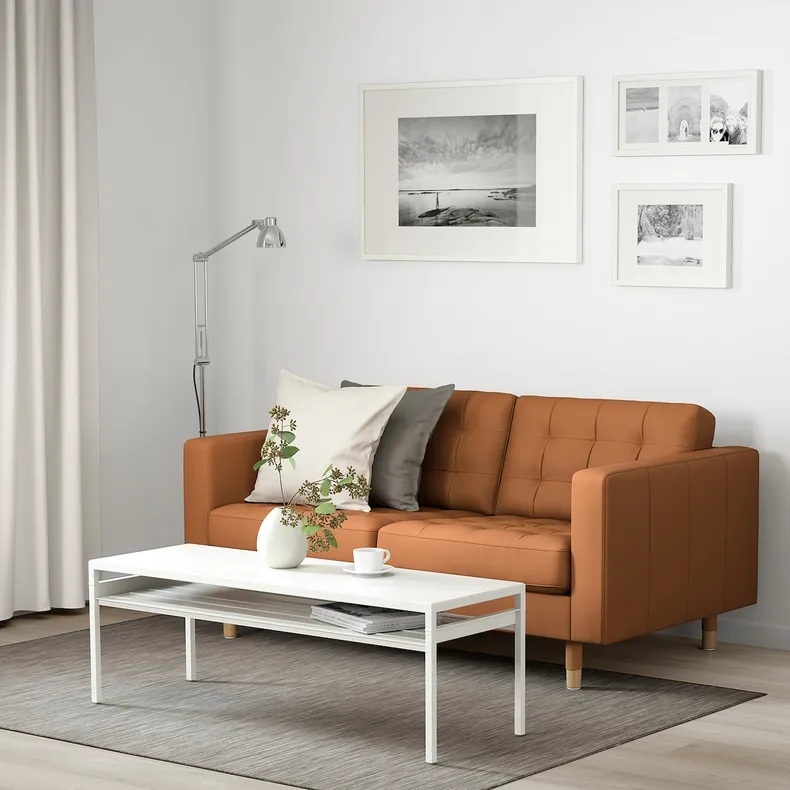 IKEA LANDSKRONA ЛАНДСКРУНА, 2-місний диван, Grann / Bomstad золотисто-коричневий / дерево 692.702.64 фото №2
