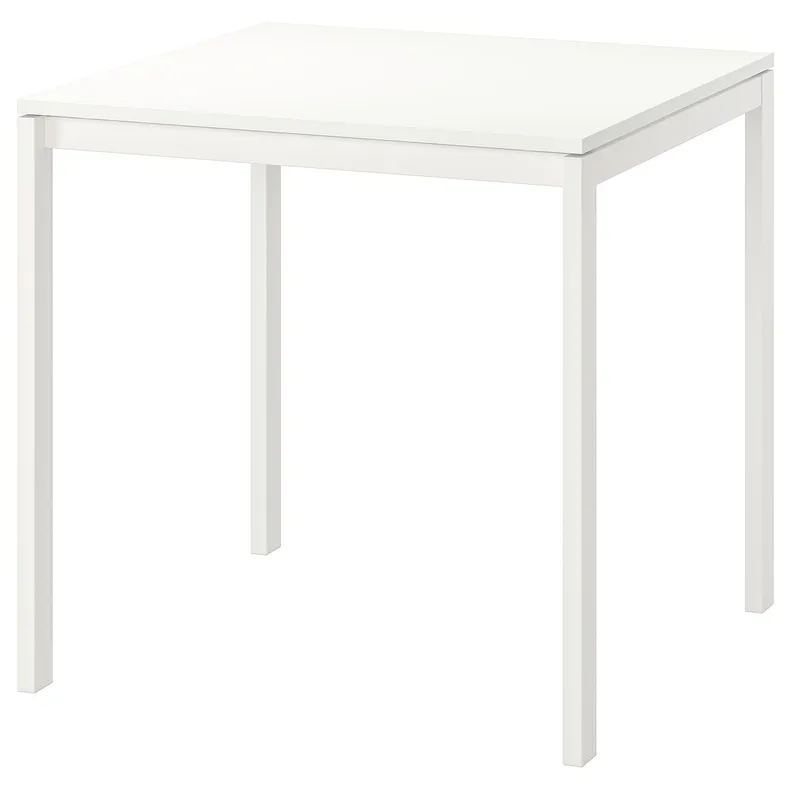 IKEA MELLTORP МЕЛЬТОРП, стол, белый, 75x75 см 390.117.81 фото №1